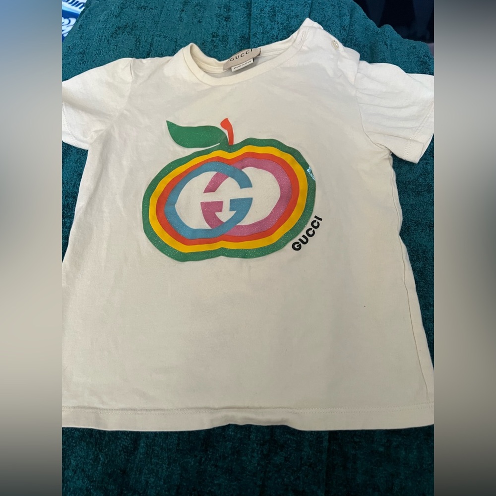 toddler gucci rainbow apple shirt